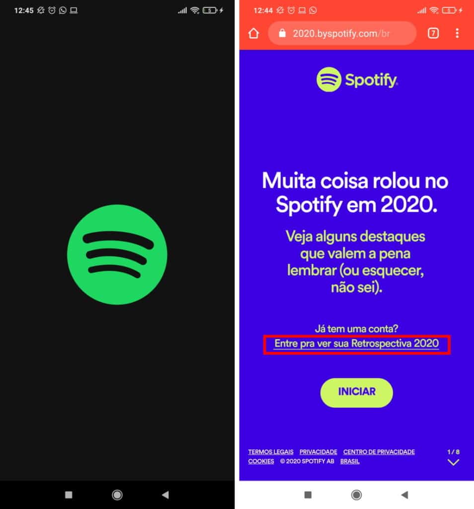 Como fazer a retrospectiva do Spotify de 2020 - Passo 2