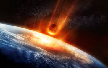 Meteoro caindo na Terra
