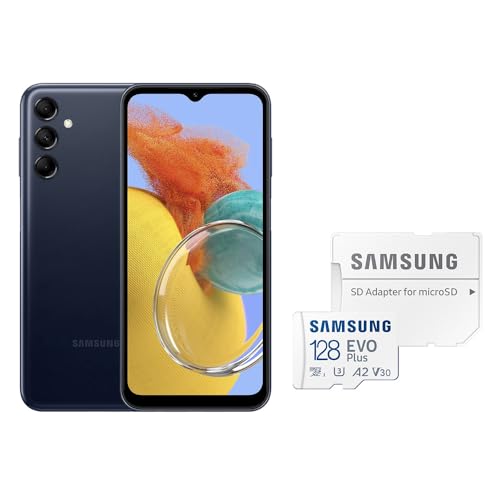 Galaxy M14 5G 128GB Azul Marinho+ Cartão de Memória 128GB EVO Plus