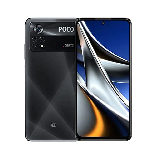 Smartphone Xiaomi POCO X4 Pro 5G Laser Black 8GB RAM 256GB ROM - Tela AMOLED FHD+ de 6,67", taxa de atualização de 120 Hz, tecnologia 5G, processador Qualcomm® Snapdragon® 695, sistema operacional MIUI 13 para POCO baseado no Android 11, NFC pagamentos por aproximação, Bluetooth 5.1, câmera principal de 108 MP, carregamento turbo de 67W, bateria de 5.000mAh.