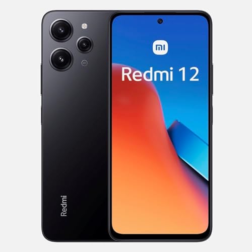 Smartphone Xiaomi Redmi 12, processador MediaTek G88, câmera principal de 50MP, tela FHD+ de 90Hz, bateria de 5000mAh (8+128GB preto)