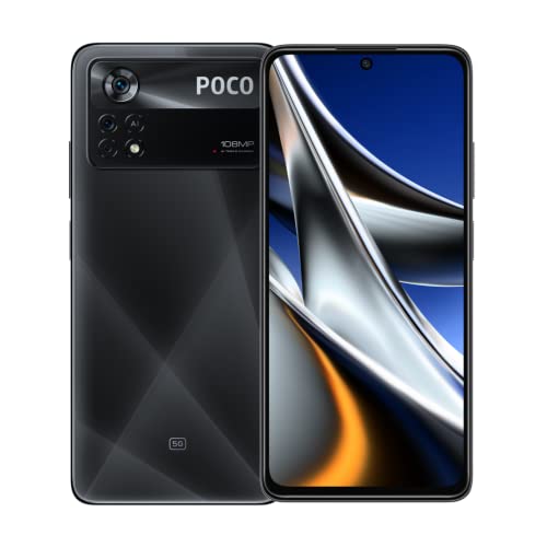 Xiaomi POCO X4 Pro 5G Smartphone + Headphones, 6 + 128 GB Mobile Phone without Contract, 6.67 Inch 120 Hz AMOLED DotDisplay, Alexa Hands-Free, 108 MP Triple Camera, 5000 mAh, Laser Black